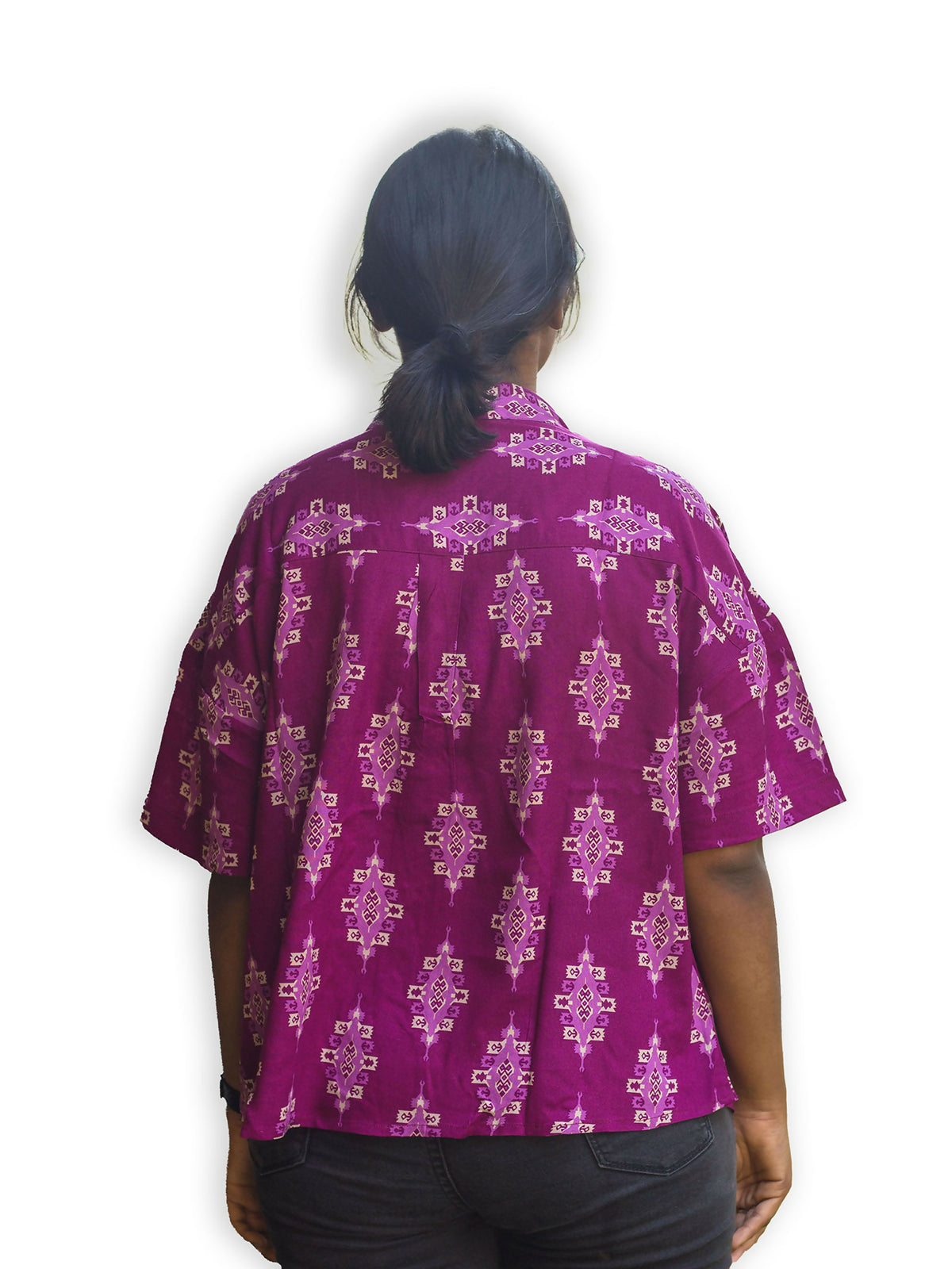 Women Printed Casual Oversized Shirt