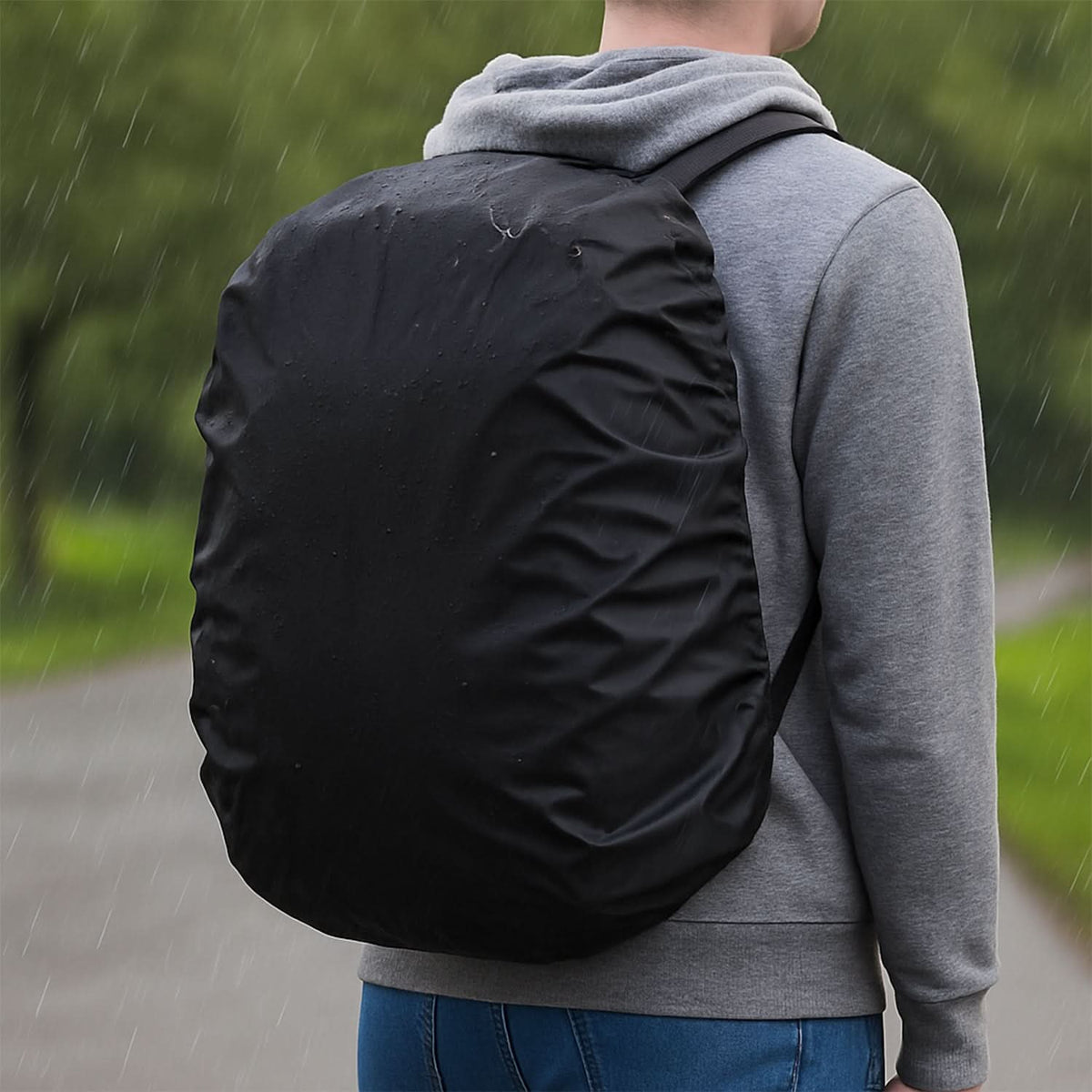 Waterproof Nylon Backpack Rain Cover – Adjustable for Laptop & School Bags HP DD