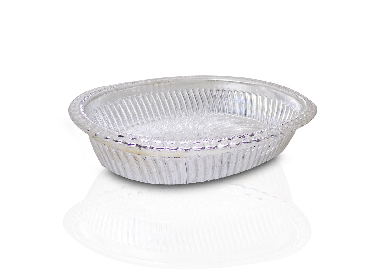 Multipurpose Royal Design Oval Silver Gift Tray HP DD