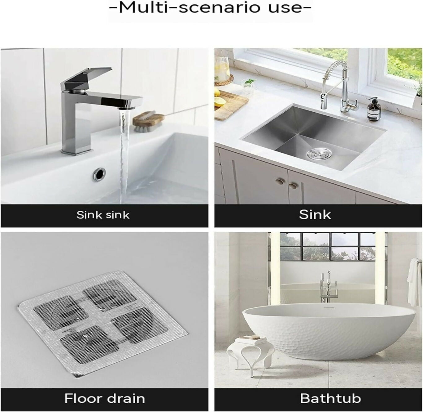 10 cm Pop-Up Sink Strainer Set (Pack of 90) – Multi-Material, Bathroom & Kitchen Drain Filter