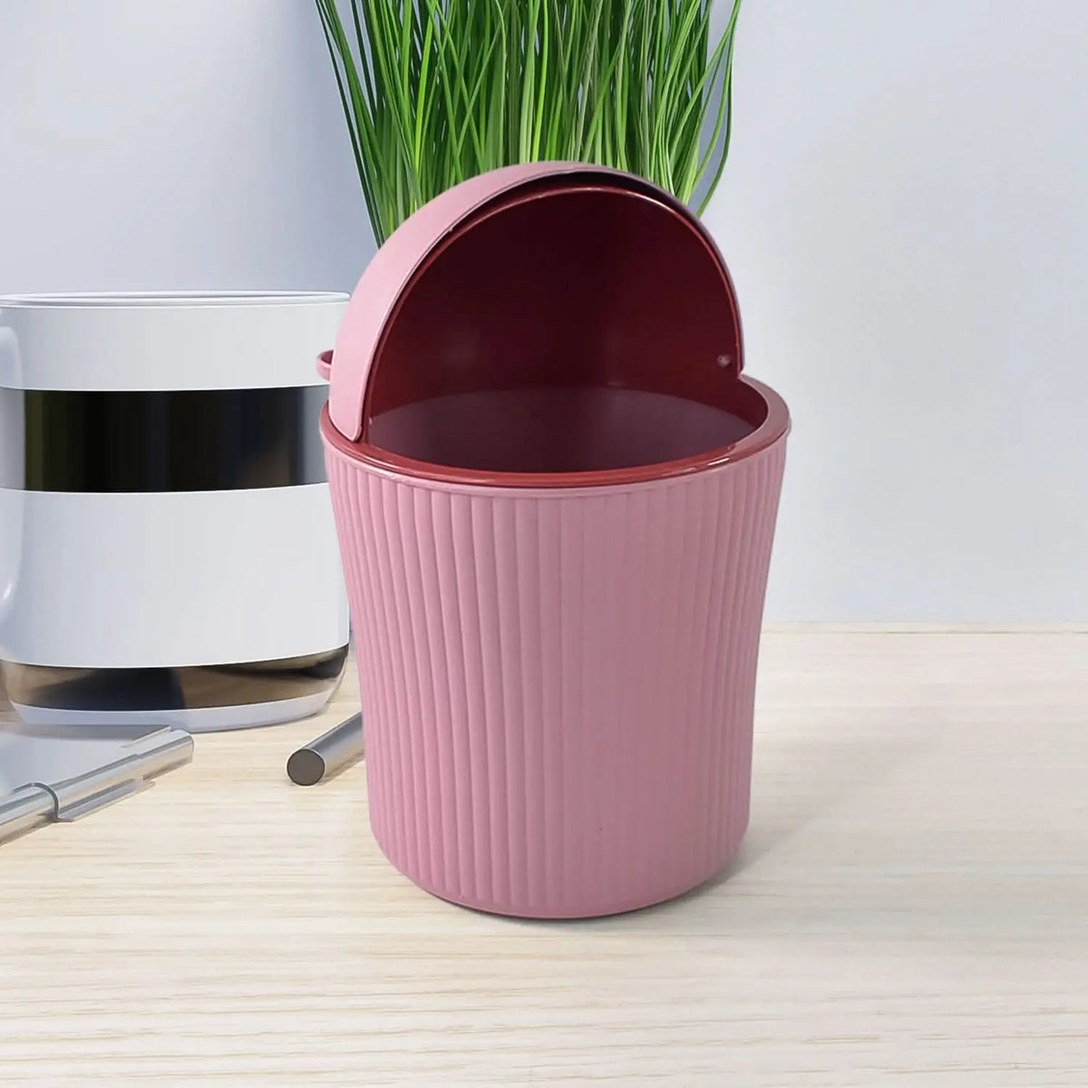 Apex Mini Tabletop Dustbin (1 Pc 1200 Ml Mix Color) HP DD