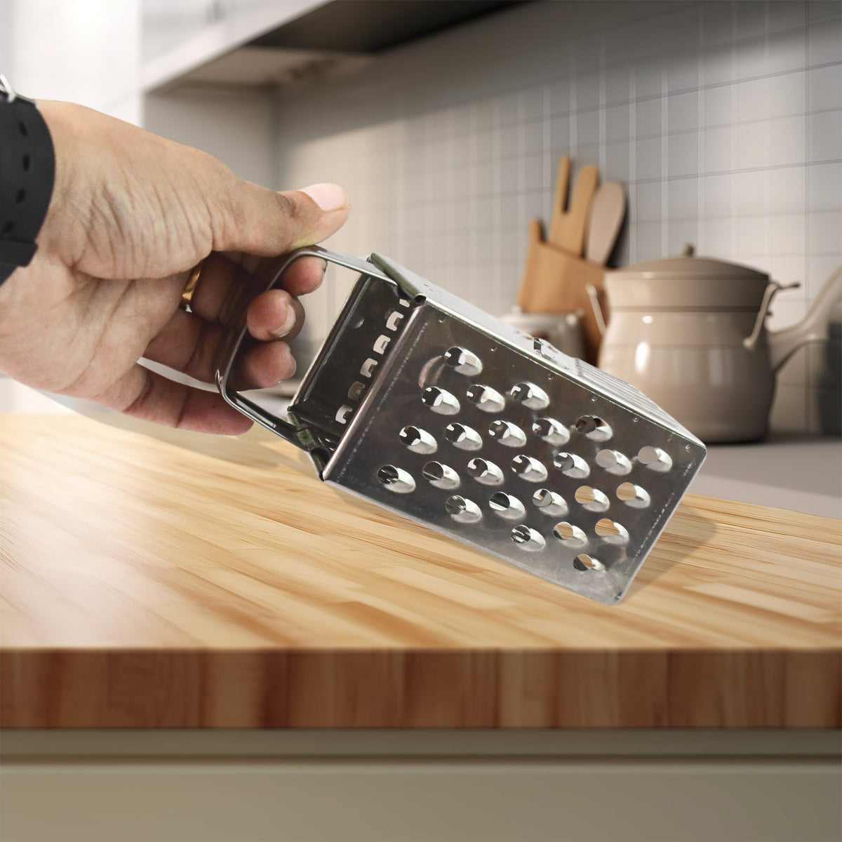 Supermom Premium 4-in-1 Stainless Steel Compact Grater And Slicer HP DD