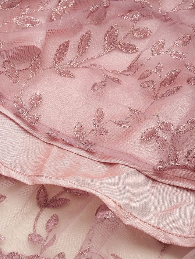 Bollywood Vogue Ready To Wear Pink Embroidered Net Corset Style Dress