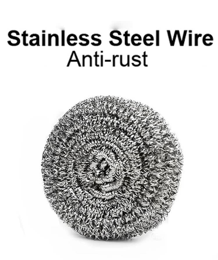 Round Shape Stainless Steel Scrubber (Pack Of 6)