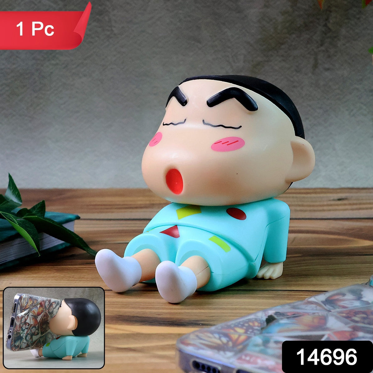 Cute Cartoon Figurine Mobile Phone Stand – Desk Holder for Videos & Video Calls, Anti-Slip Base, Sturdy Single-Piece Design (1 Pc)