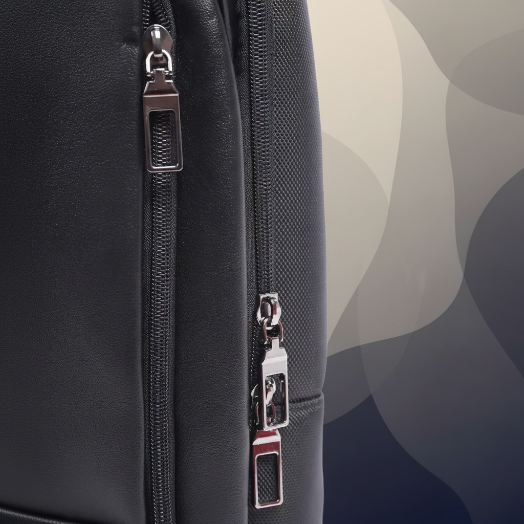 Luxurious Leatherette Travel Backpack with Padded Back for Unisex( Black ) SUPER