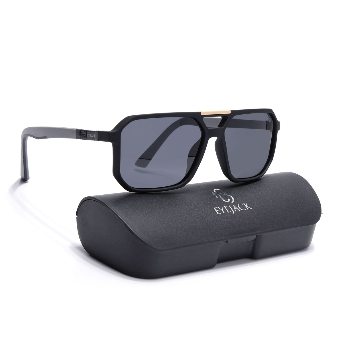 Eyejack Black Wayfarer Sunglasses for Men and Women - Style 1111 - view 8