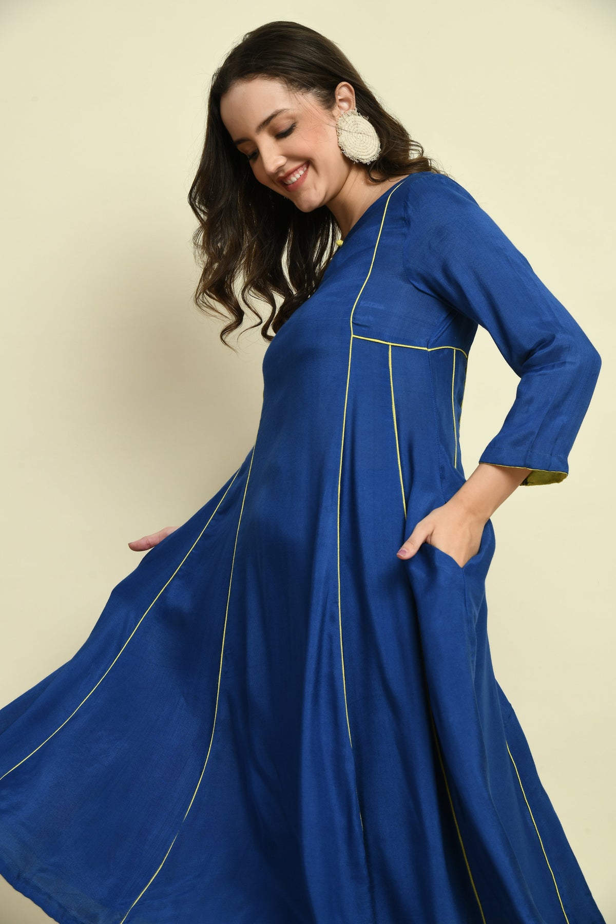 Royal Blue Kurta Set For Women
