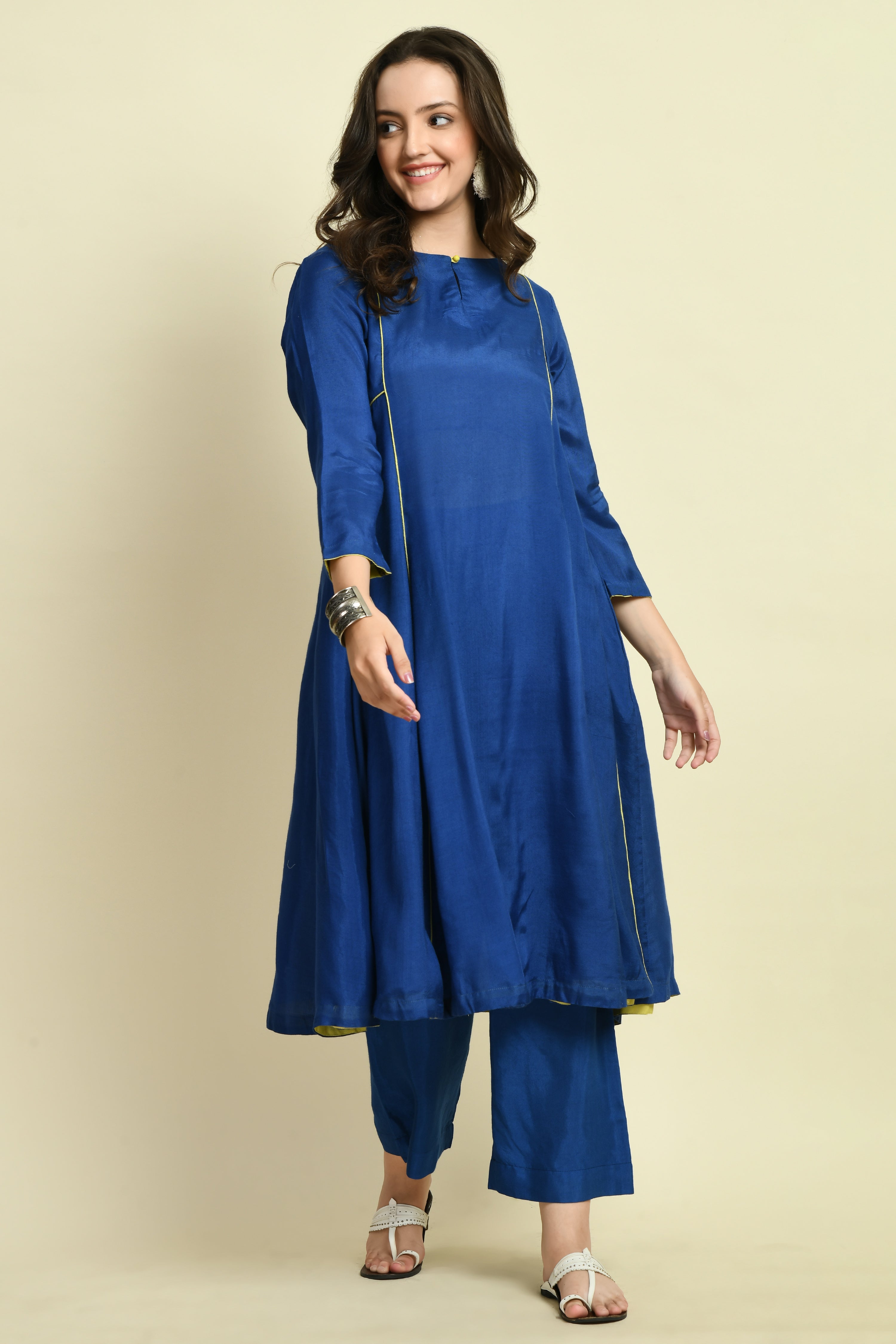 Royal Blue Kurta Set For Women