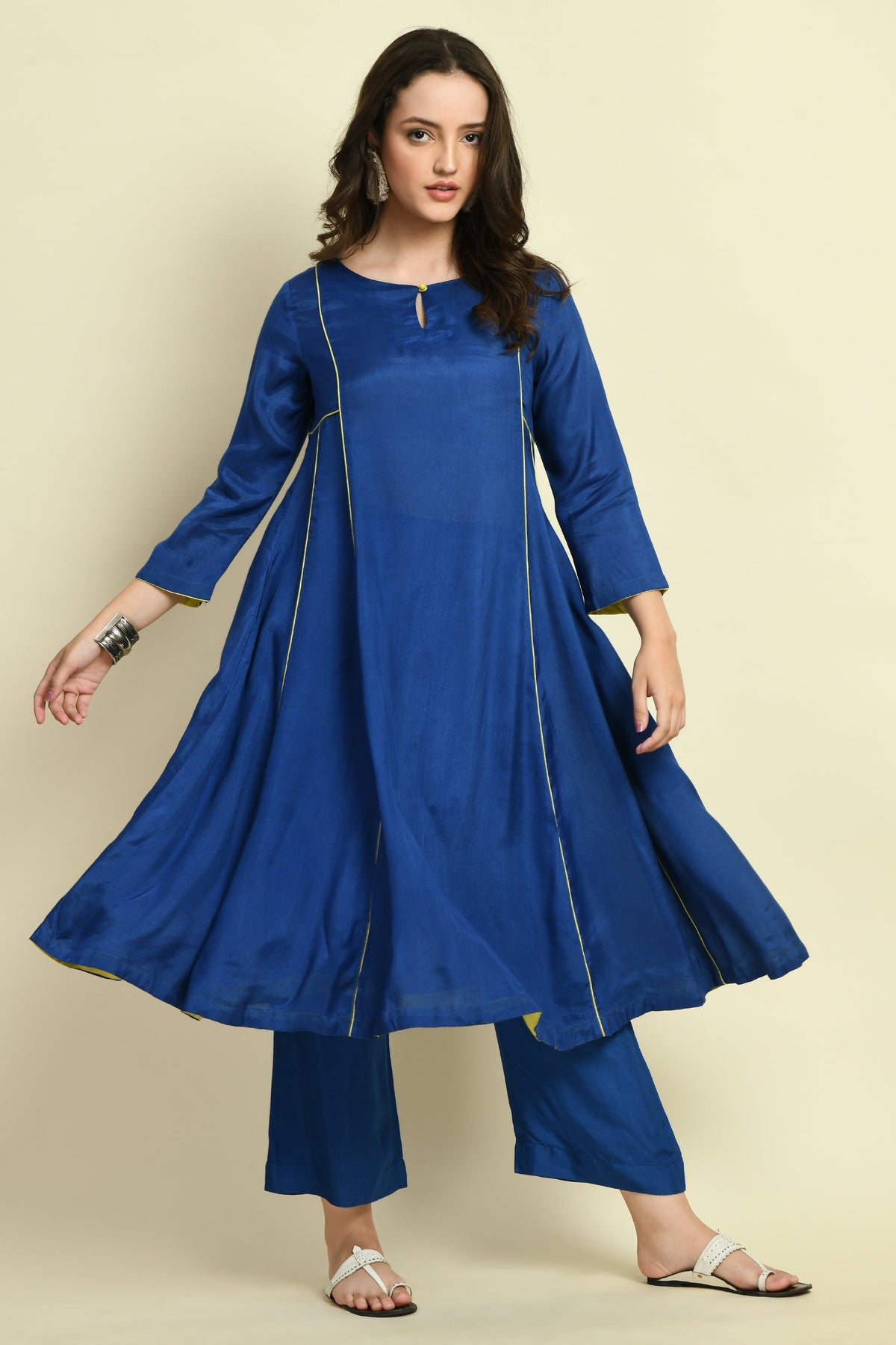 Royal Blue Kurta Set For Women