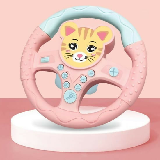 Kids Simulated Steering Wheel Toy – Musical Interactive Driving Toy (20cm)