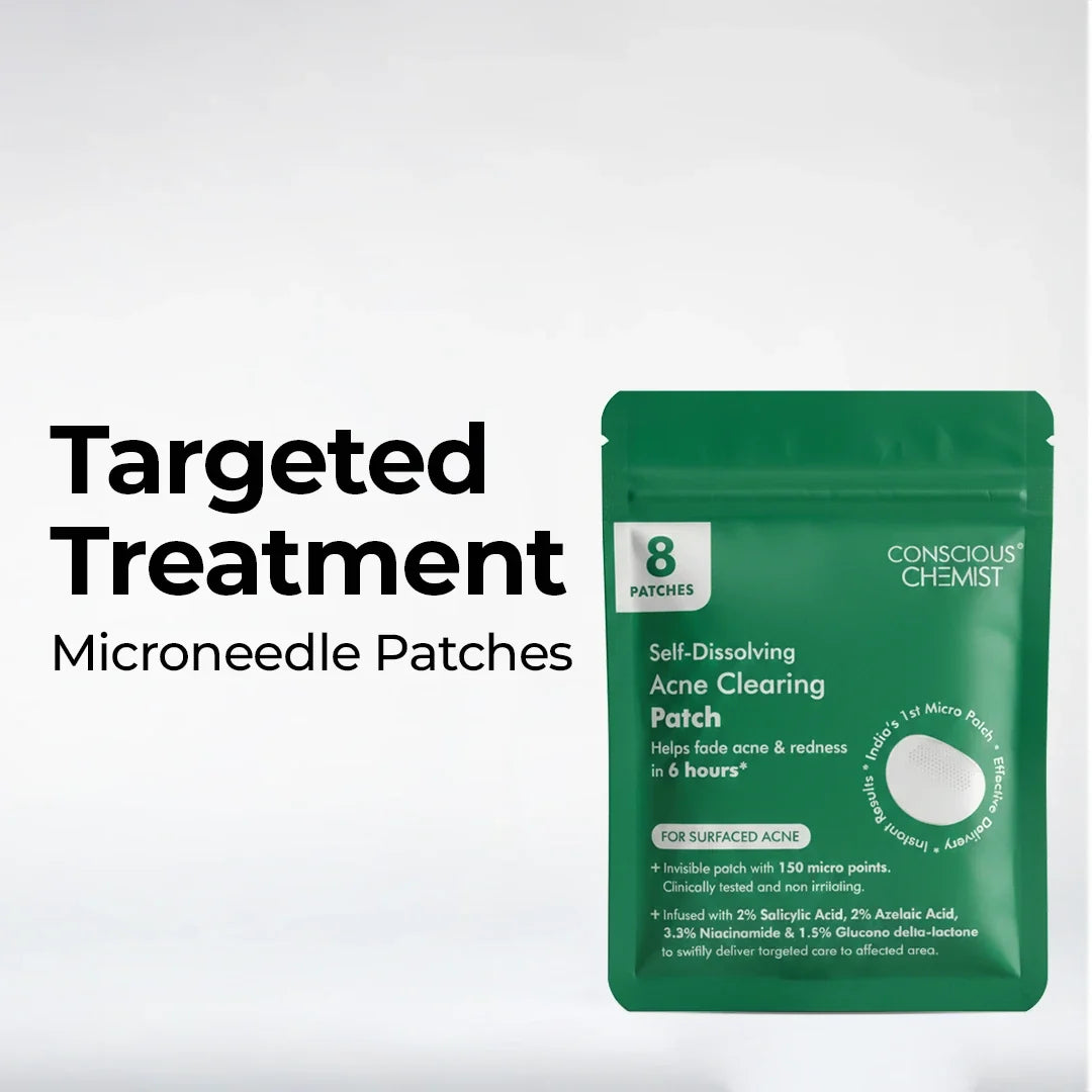Self Dissolving Microneedle Acne Patches | 8 Patches
