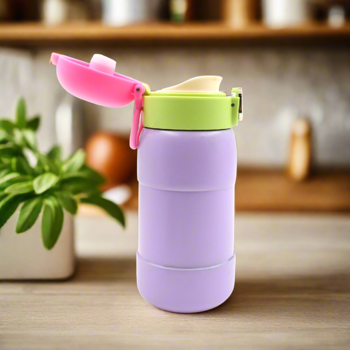 Duck Stainless Steel Water Bottle – 400 ml BPA-Free Thermos with Spill-Proof Cap (1 Pc) HP DD