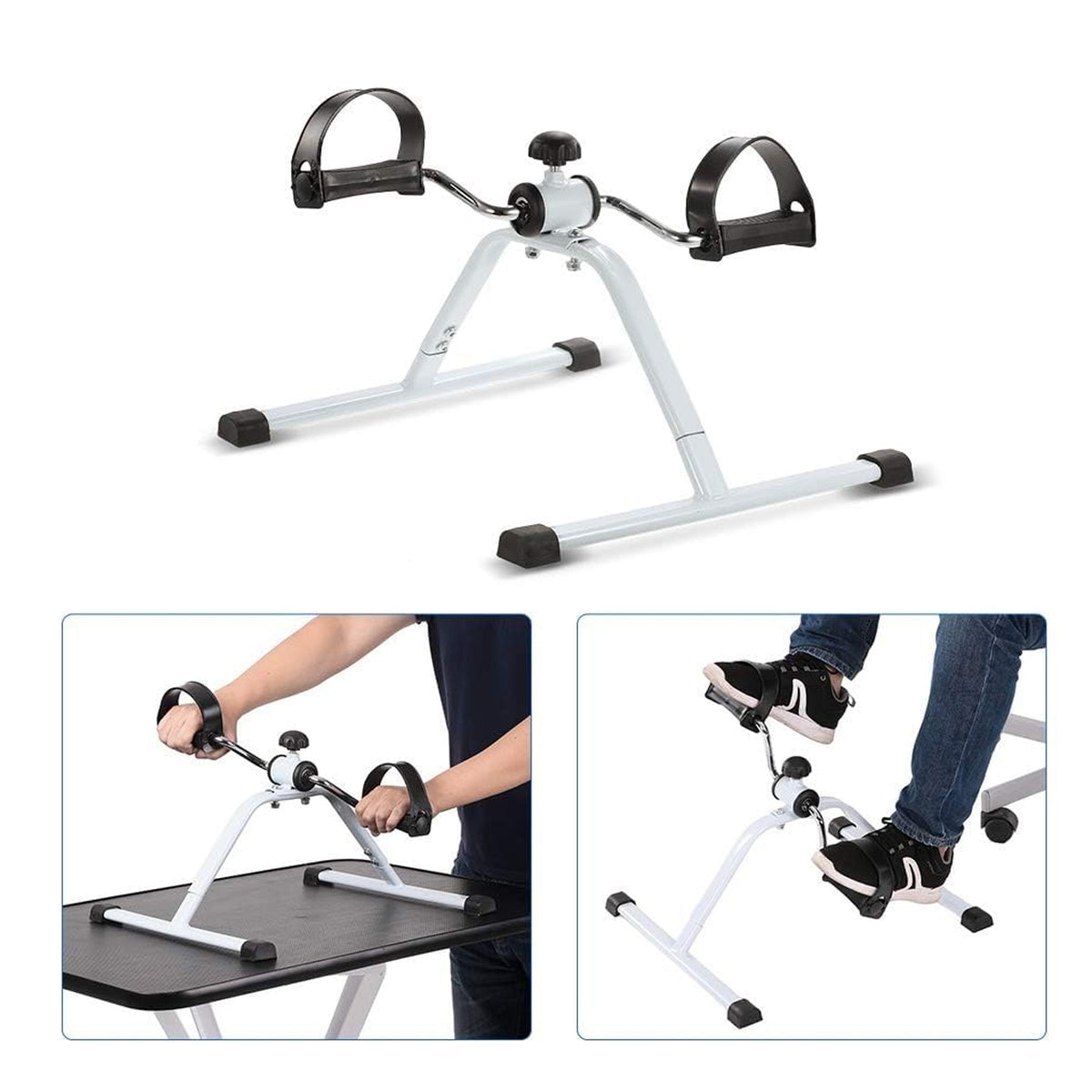 Mini Pedal Exerciser for Home Workout – Portable Fitness Cycle Machine for Legs &Arms Exercise, Physiotherapy, and Office Use (1 Pc)
