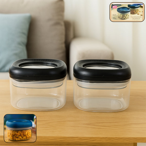 Supermom Plastic Twist Lock Storage Container Set (500ml 2 Pc )