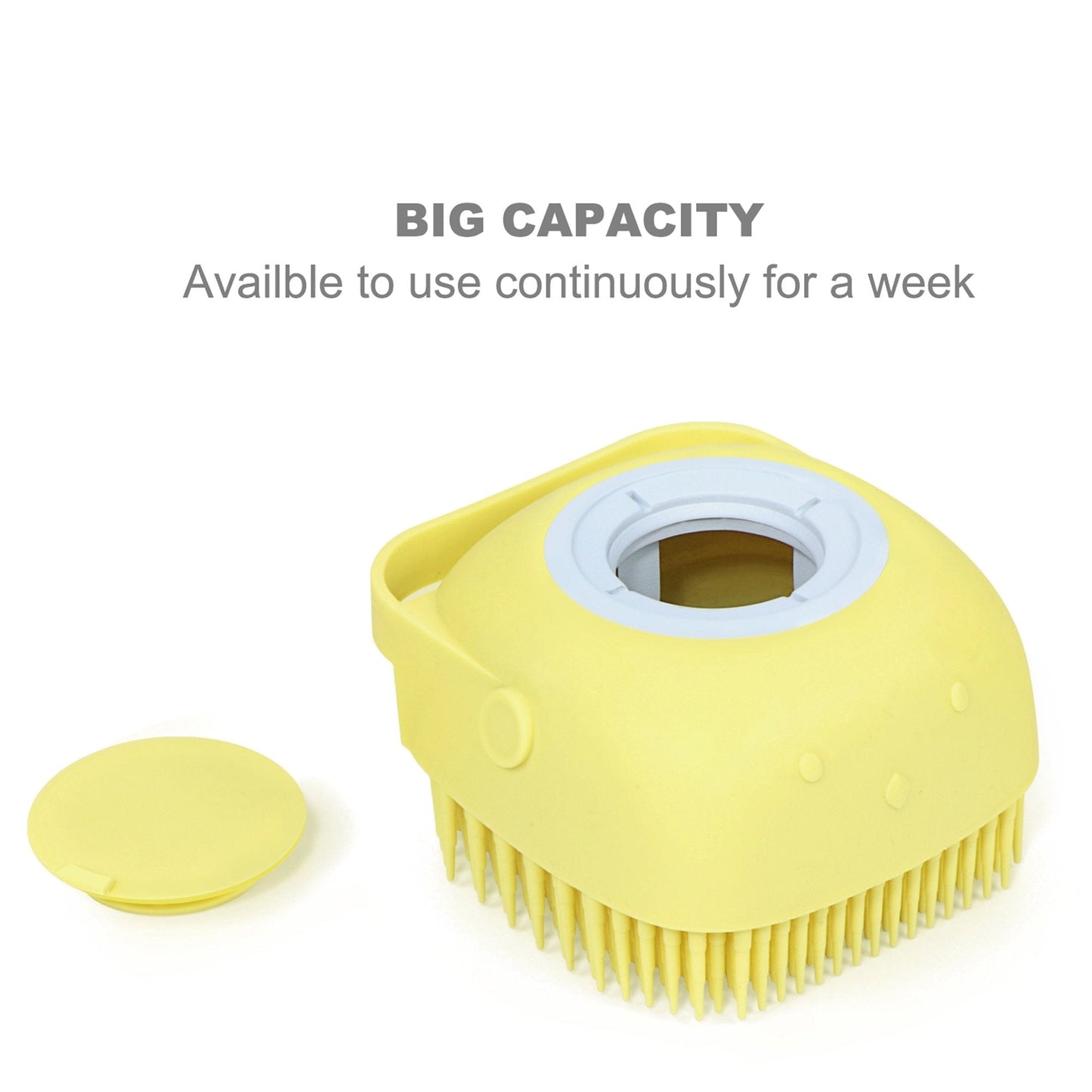 Silicone Massage Bath Body Brush Soft Bristle With Shampoo Dispenser HP DD