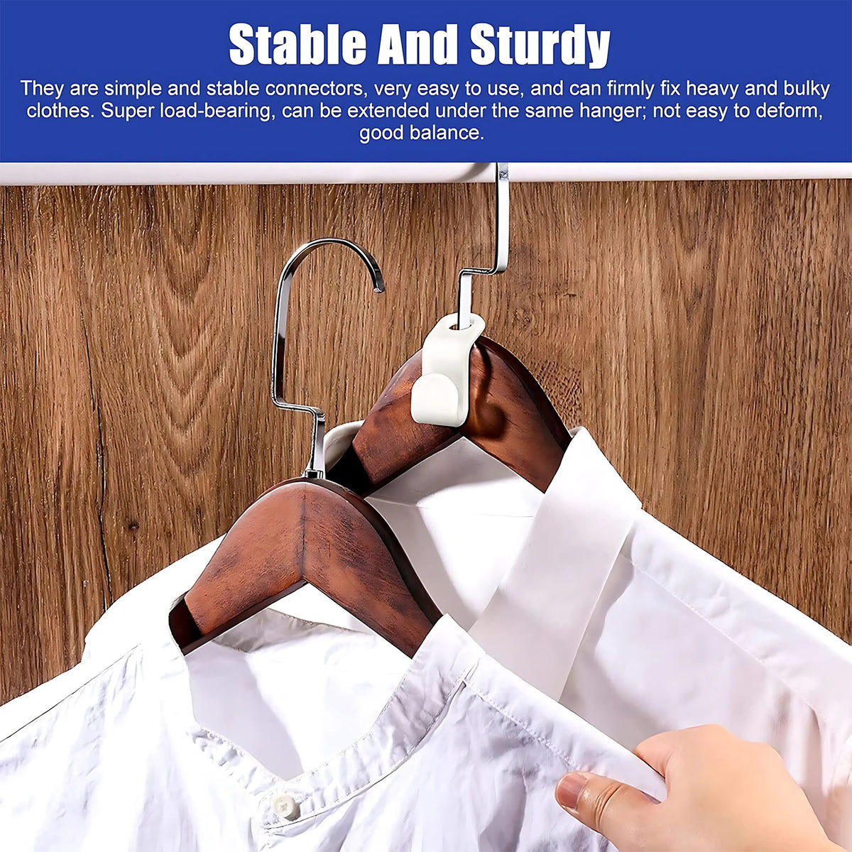 30 Pcs Multi-Color Hanger Connector Hooks with Space Saving Wardrobe Organizer Clips for Clothes & Accessories