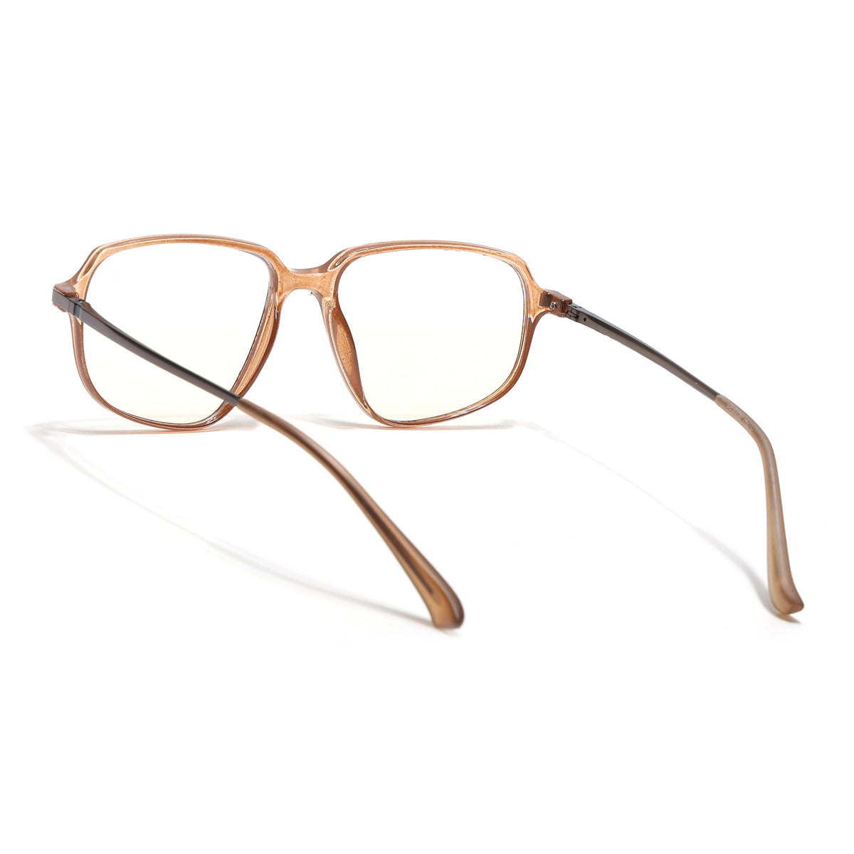 Eyejack Domino Shine Brown Square Eyeglasses for Men and Women - Style 1667 - view 4