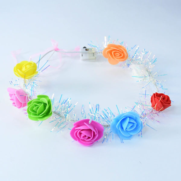 Led Flower Crown Headband Multicolor Light-up (1 Pc)