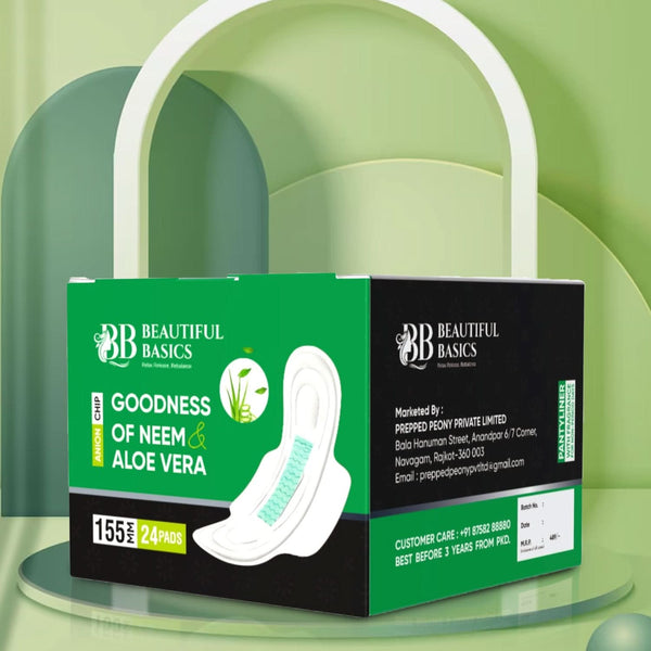 Ultra Thin Sanitary Pads with Neem & Aloe Vera – 24 Pcs