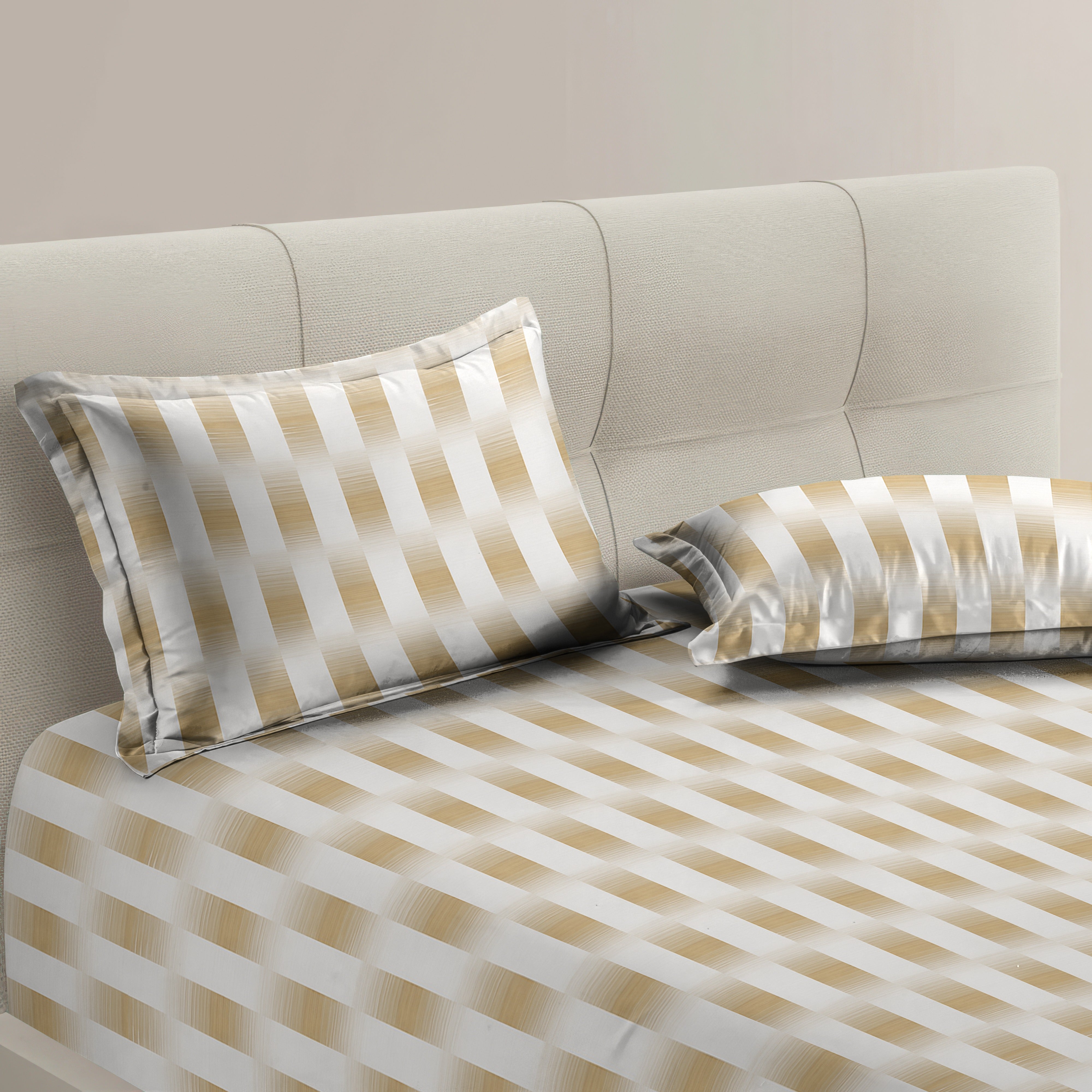 Petal 100% Pure Cotton Collection Premium Percale Queen Bedsheet With 2 Pillow Covers