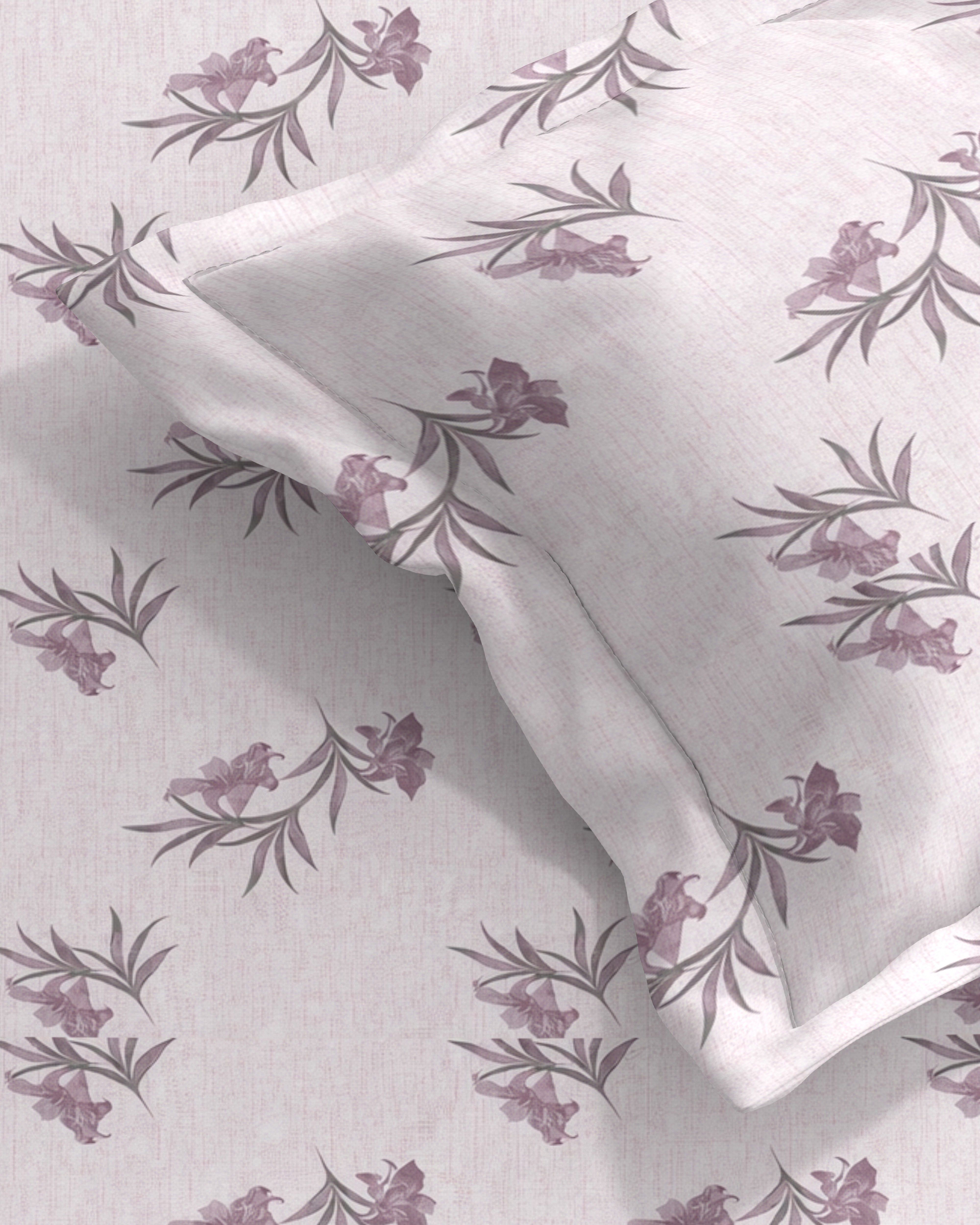 Petal 100% Pure Cotton Collection Premium Percale Queen Bedsheet With 2 Pillow Covers