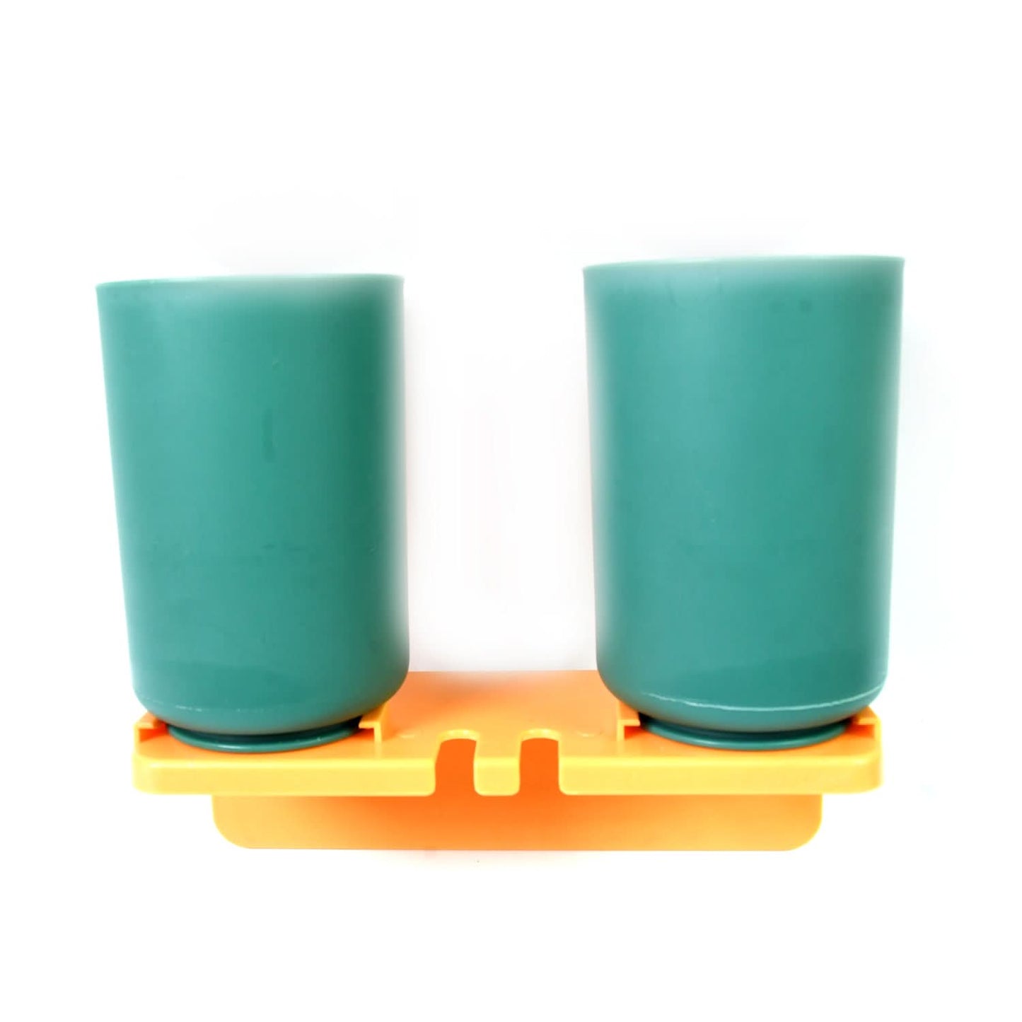 Multipurpose Wall Mount Toothbrush Holder Plastic Stand With 2 Cup (1 Set) HP DD