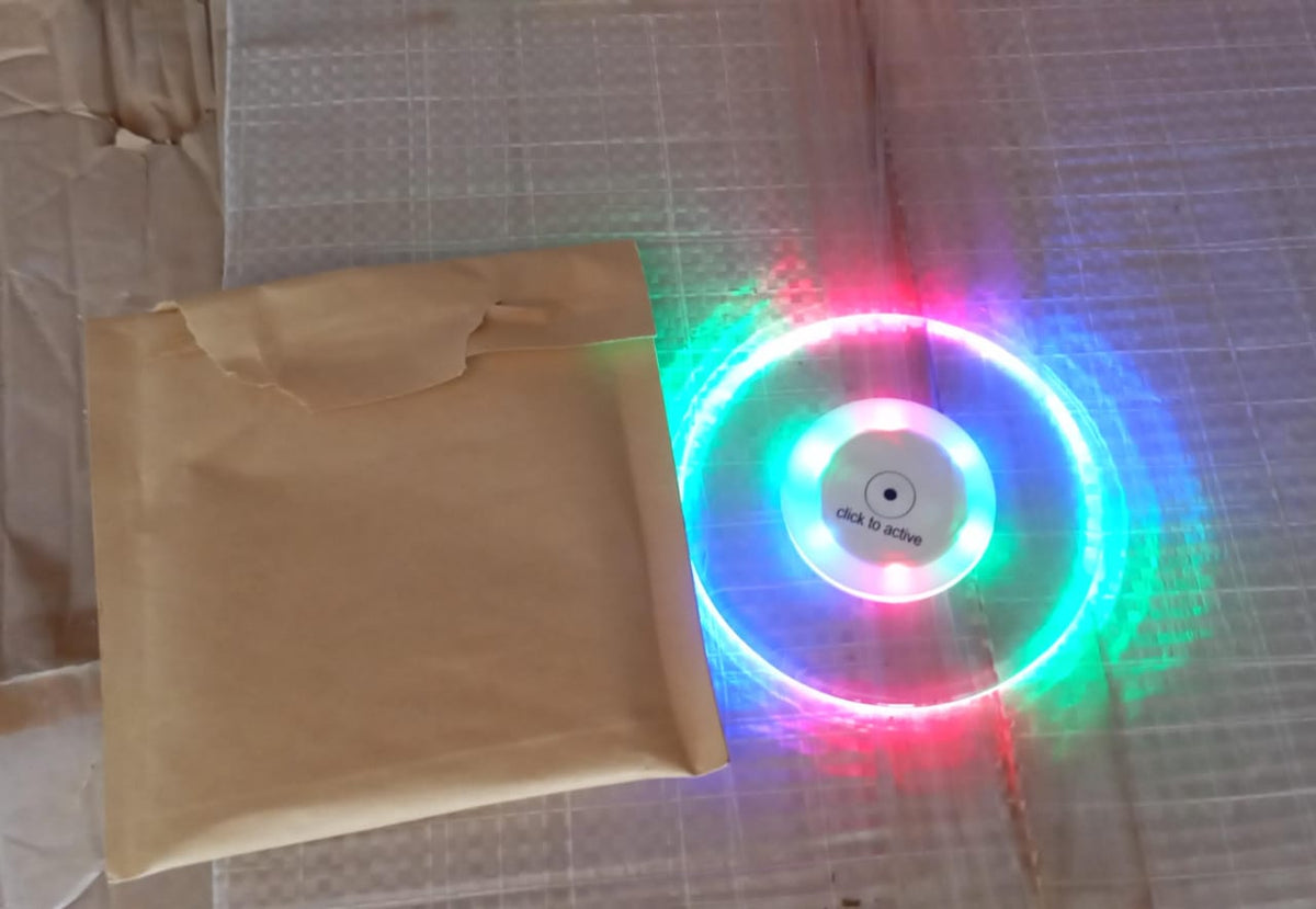 Colorful Led Cocktail Coaster Round Ultra-thin Led Drink Coaster (1 Pc) HP DD