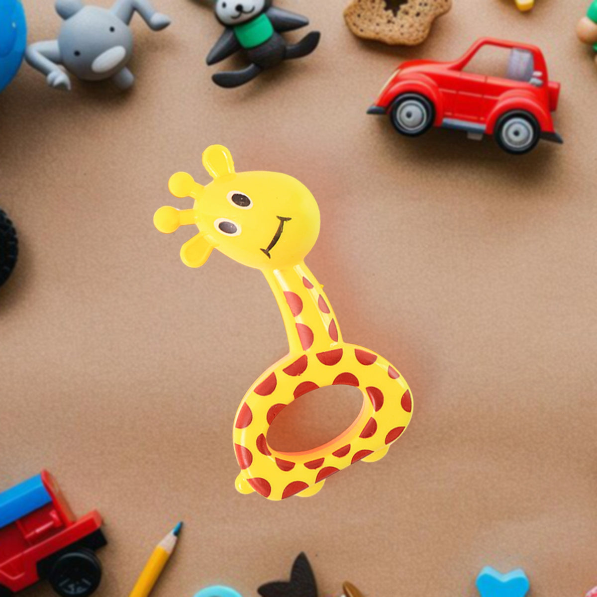 3 Pcs Set Colorful Animal Shape Baby Rattle Toy with Soft Grip and Teething Keys – Safe and Engaging Infant Handheld Play Toys for Newborns and Toddlers