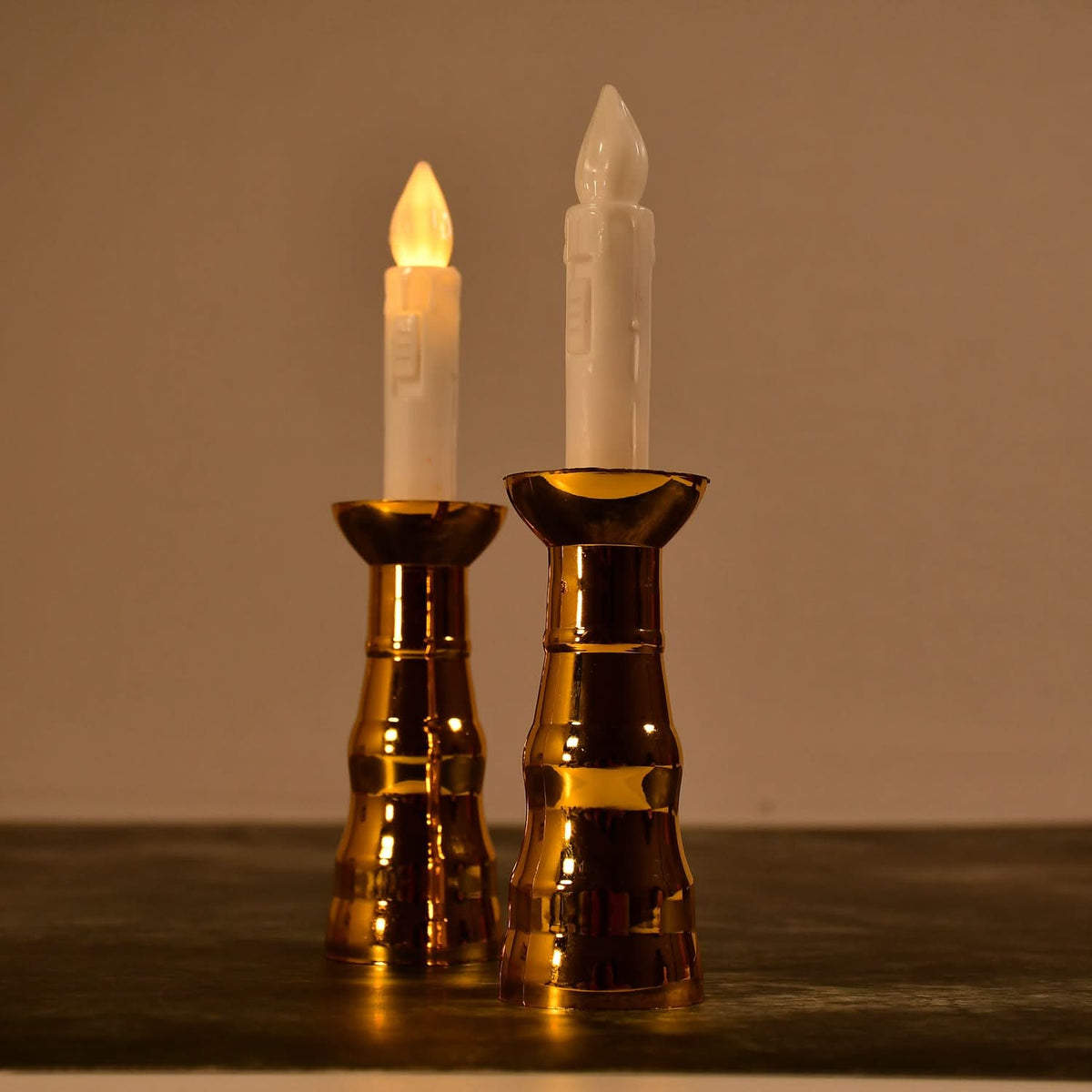 2pcs LED Flameless Candle Lights for Indoor, Wedding & Party Decor HP DD