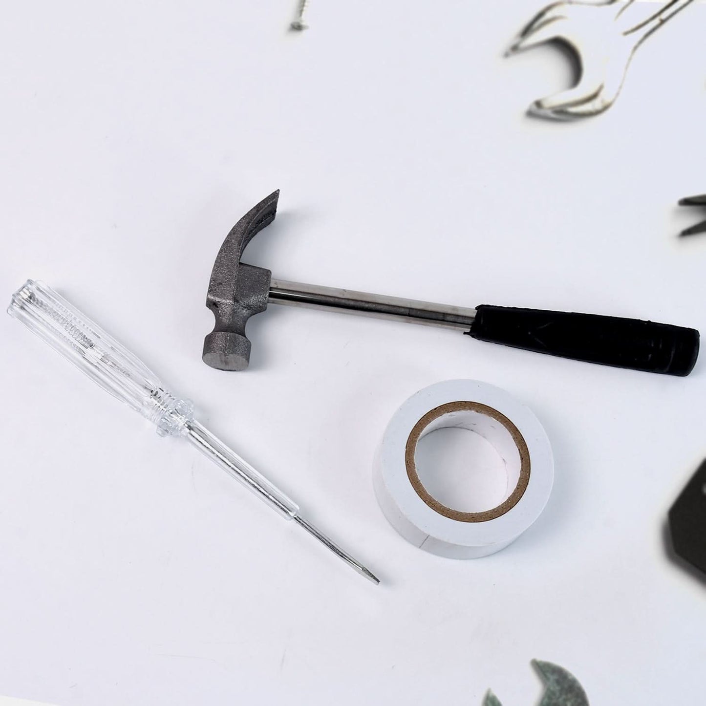 8 In 1 Hand Tool Kit Steel And Plastic Hammer Screwdriver