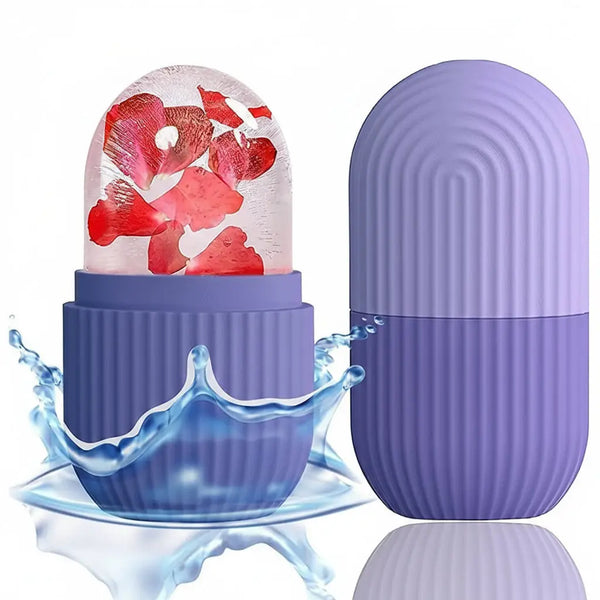 Beauty Ice Roller For Face Massager Eye Reusable Face Rollers Facial Roller ( Purple Color) HP DD