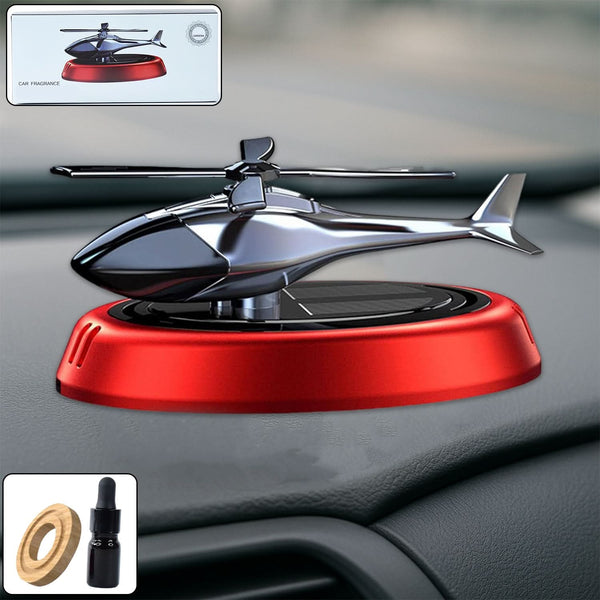Solar-powered Rotating Helicopter Car Air Freshener HP DD