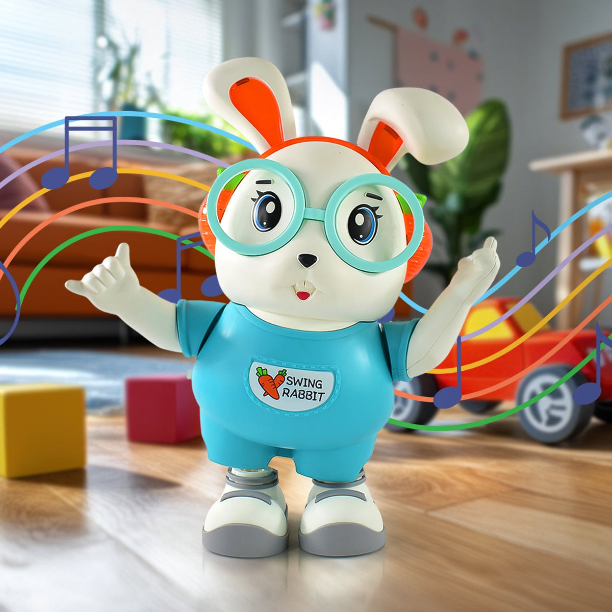 Swing Rabbit Musical Dancing Toy Interactive Bunny With Lights Sounds (1 Pc Battery Not Included) HP DD