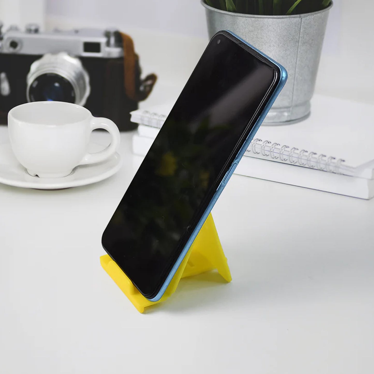 Adjustable Foldable Plastic Mobile Phone Stand (6 Pc Mix Color)