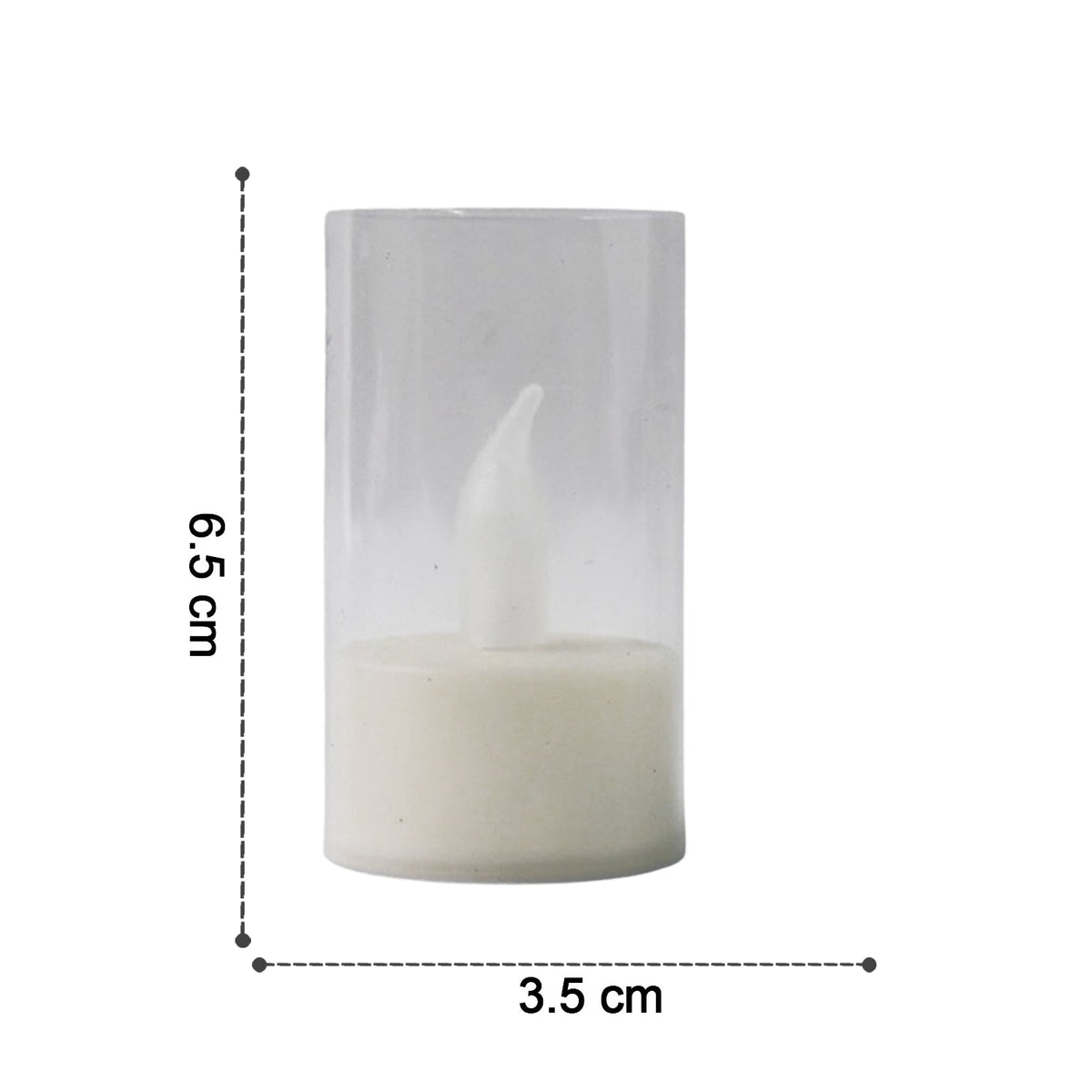 Flameless Candles With Transparent Plastic Covers Set Of 24 Pcs Led HP DD