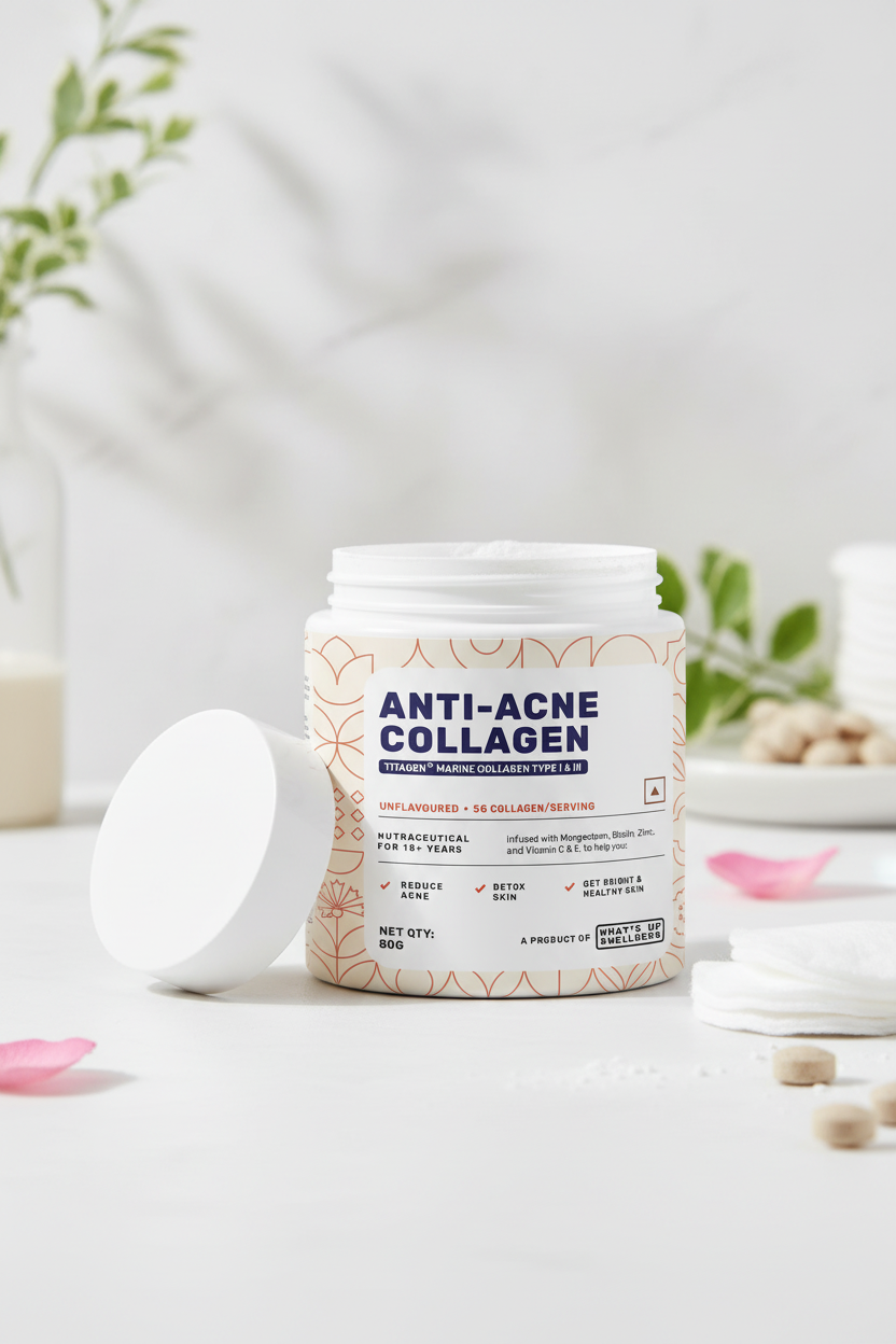Anti Acne Collagen unflavoured - 80gm What’s Up Wellness