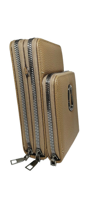 Buddy Cares: Women's Leather Sling Bag Timeless & Stylish – Dark Brown – view 3 – Buddy Cares