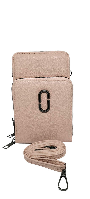 Buddy Cares: Women's Leather Sling Bag Timeless & Stylish – Pink – view 6 – Buddy Cares