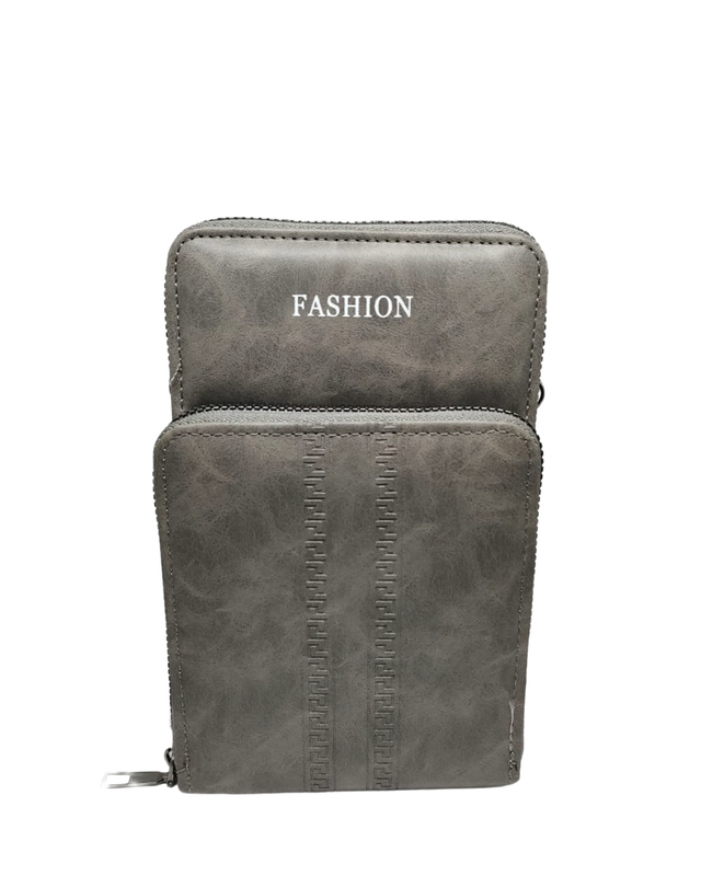 Buddy Cares Sling Bag for Women, PU Leather, Crossbody Phone Bag with Adjustable Strap – Grey – view 4 – Buddy Cares