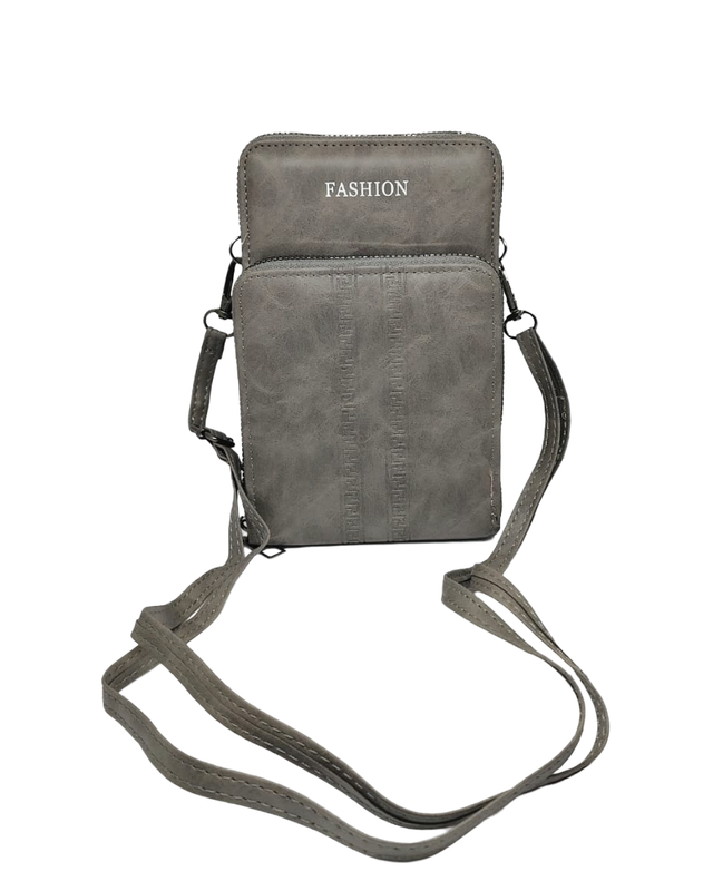Buddy Cares Sling Bag for Women, PU Leather, Crossbody Phone Bag with Adjustable Strap – Grey – Buddy Cares