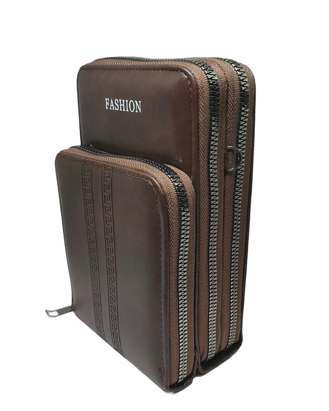 Buddy Cares Sling Bag for Women, PU Leather, Crossbody Phone Bag with Adjustable Strap – Dark Brown – view 4 – Buddy Cares