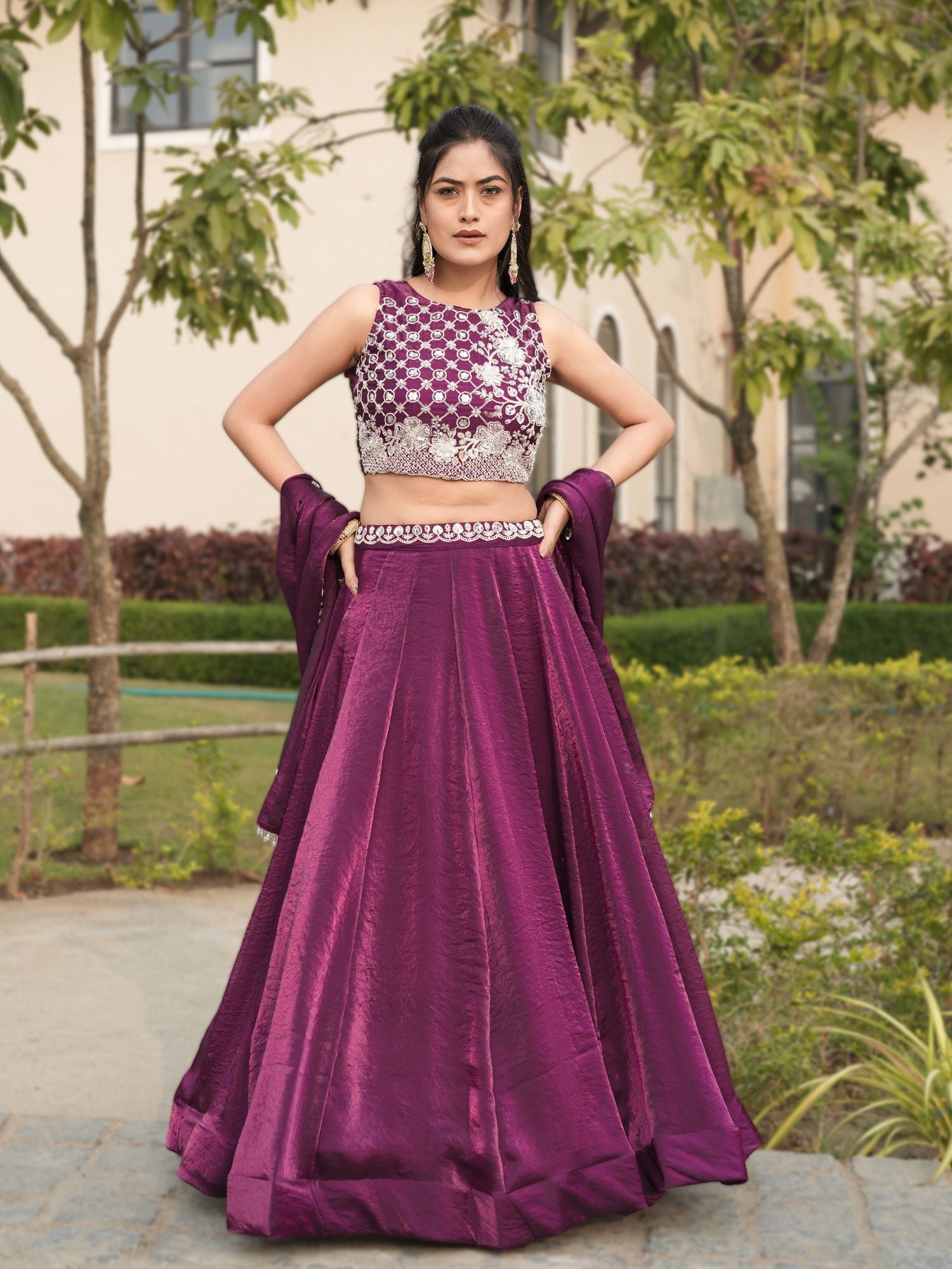 Fendy Silk Beads Work Lehenga Choli Set