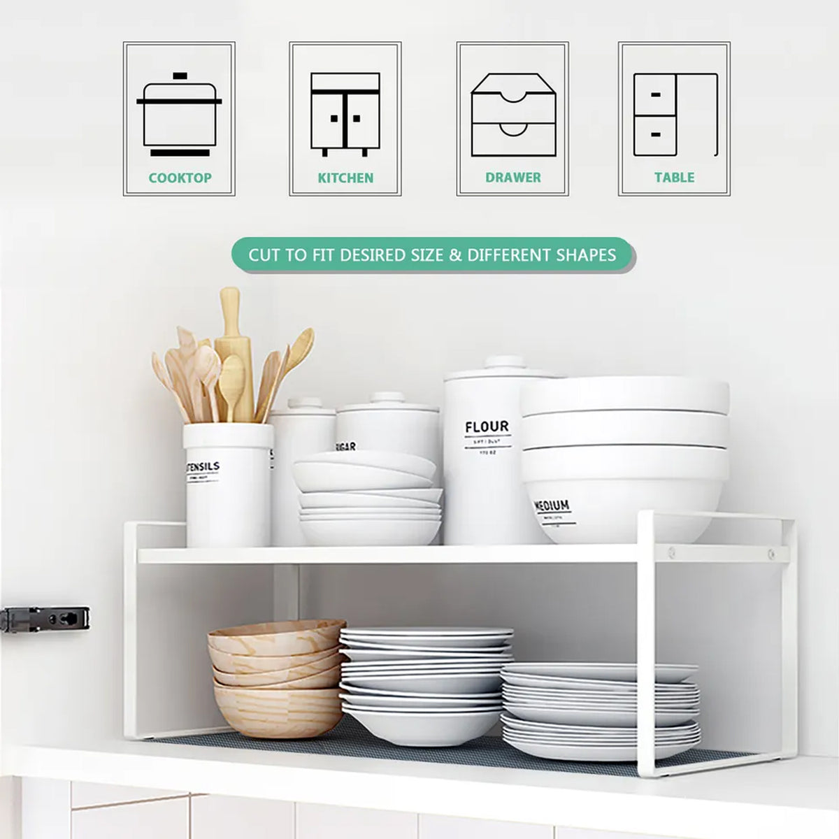 Multipurpose Anti-slip Bathroom Kitchen Cabinet Drawer Shelf Mat Liner Sheets Roll Fridge Mat Table Mat Anti-slip Super Strong Placement Mat For Fridge Bathroom Kitchen Drawer Shelf Liner (45cmx1.25m)