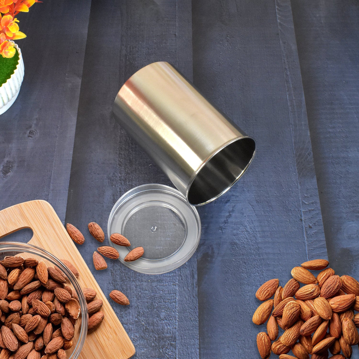 Multipurpose Stainless Steel Airtight Containers With See Through Lid (1 Pc 1000 Ml) HP DD