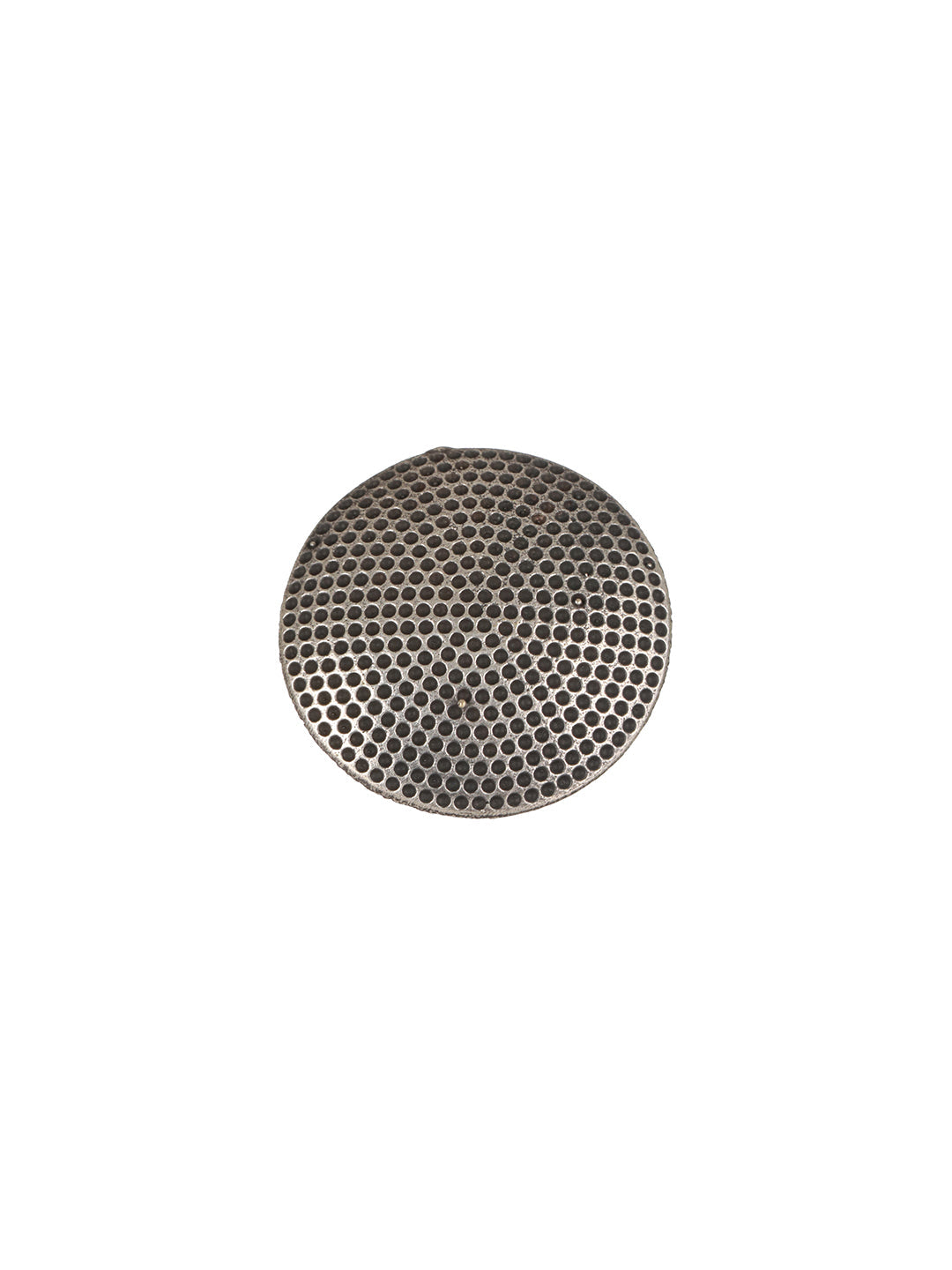Silver-Toned Oxidized Round Finger Ring