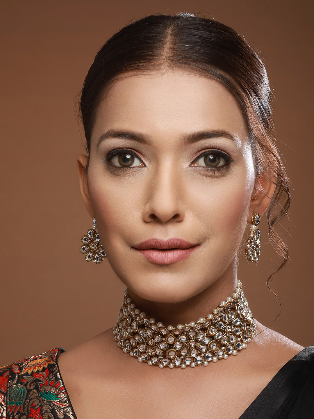 Gold-Plated Kundan-Studded Jewellery Set