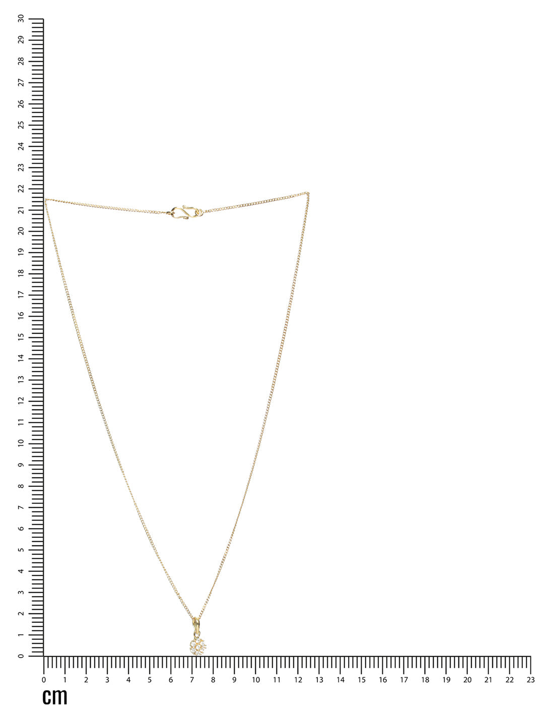 Gold-Plated White Ad Studded Chain