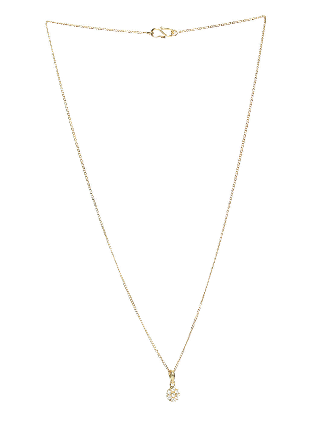 Gold-Plated White Ad Studded Chain
