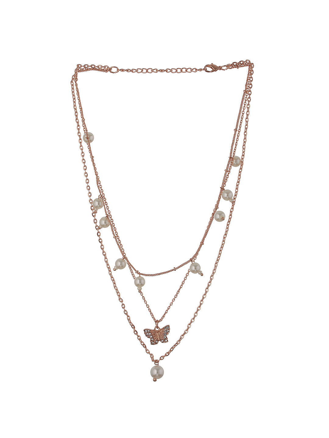 Rose Gold-Plated Layered Necklace